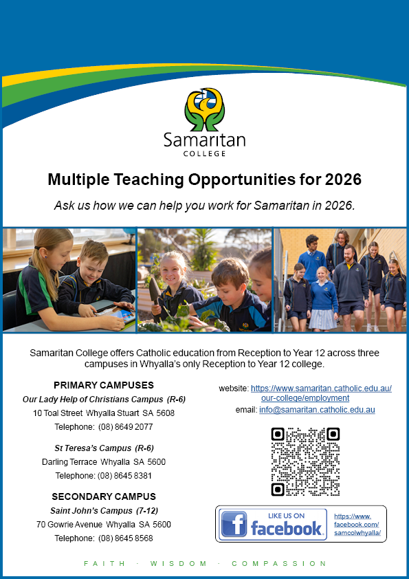 Samaritan College Flyer - Teaching Opportunities 2026 V1.png Samaritan College Flyer - Teaching Opportunities 2026 V1.png